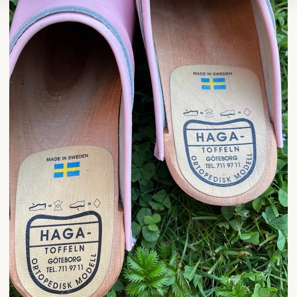 Cute Pink Leather Clogs - Picture 3 of 7